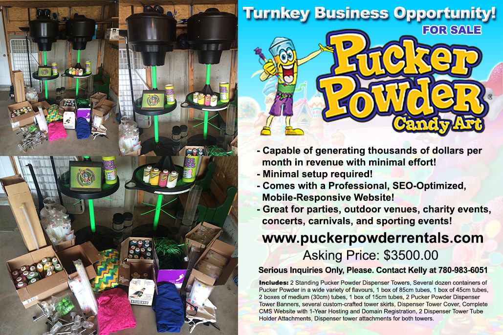 SocialNinjaCA's tweet photo. #PuckerPowder #Candy #Dispenser #YEG #Edmonton #SpruceGrove #StonyPlain #Business #ForSale #Opportunity #Turnkey
https://t.co/YoAtwsj69k https://t.co/tnzxPdsHMj
