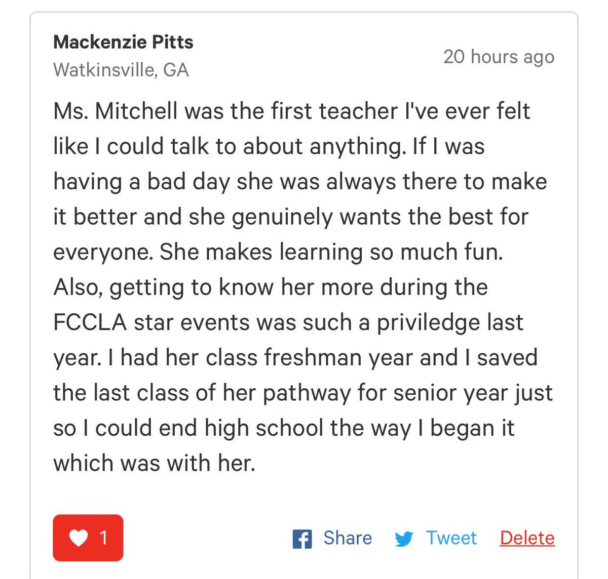 OCHS FCCLA tweet media