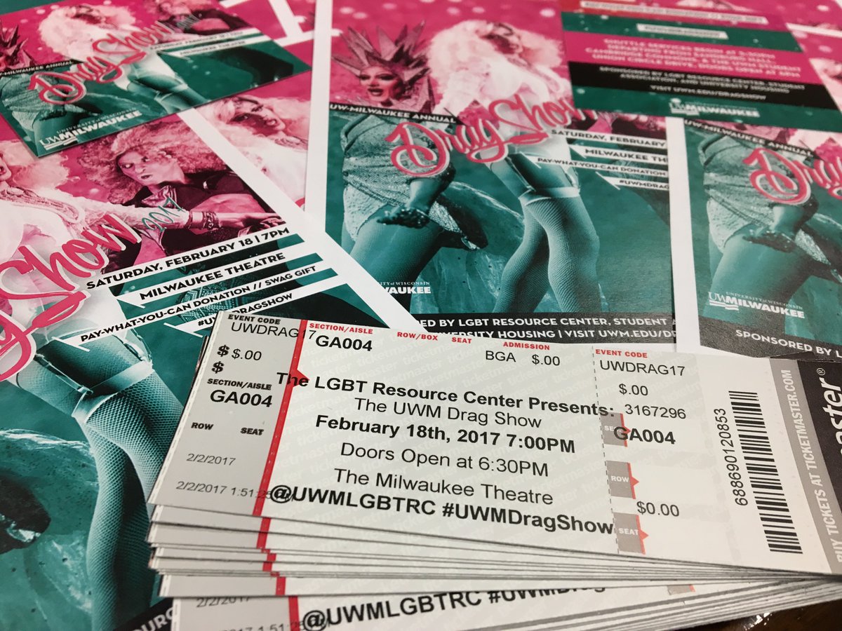 UWMLGBTQRC's tweet photo. She's here! Tickets for the #UWMDragShow are available now at the UWM LGBT Resource Center. See you soon! ✨ https://t.co/mFPC6dSM3p