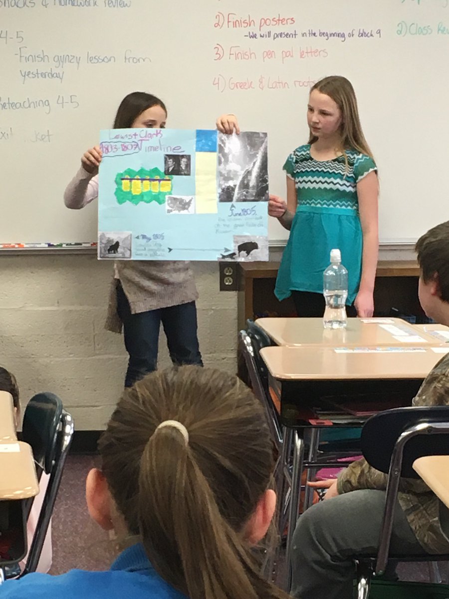 gbs_caputo's tweet photo. 5th grade GBS students worked hard on creating and presenting their Lewis &amp; Clark posters! https://t.co/DLZgDrkqns