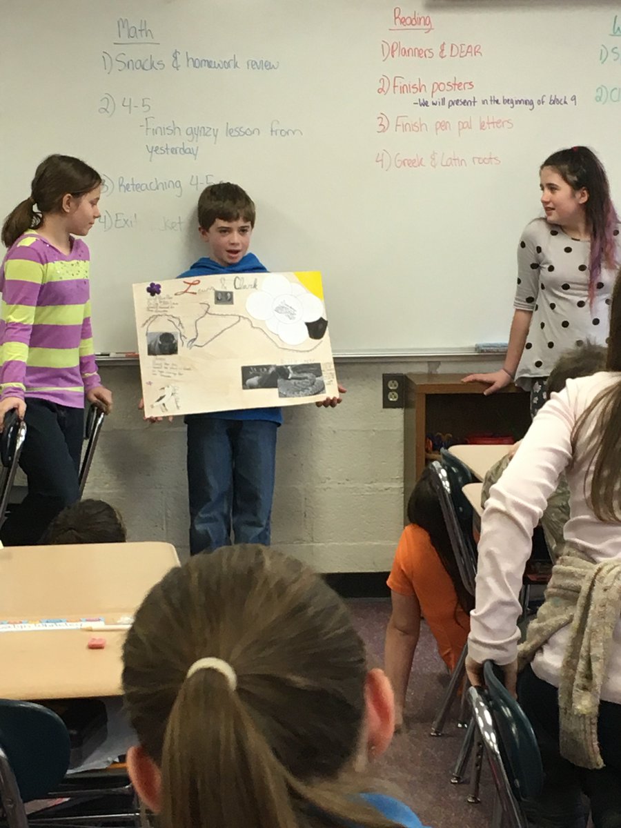 gbs_caputo's tweet photo. 5th grade GBS students worked hard on creating and presenting their Lewis &amp; Clark posters! https://t.co/DLZgDrkqns