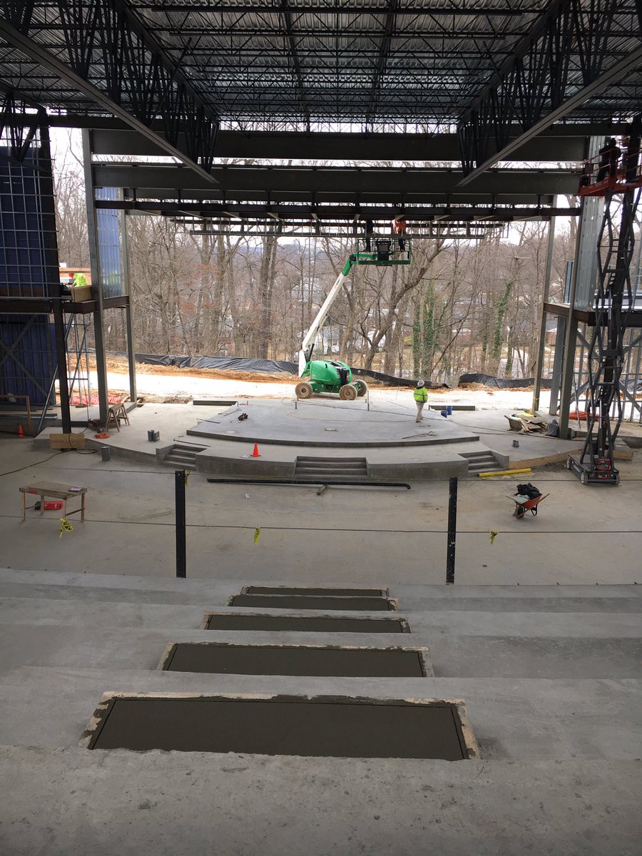 NativityVision's tweet photo. #wedignativity A view from the balcony of the poured altar! @nativitypastor @churchnativity https://t.co/caII75iB58