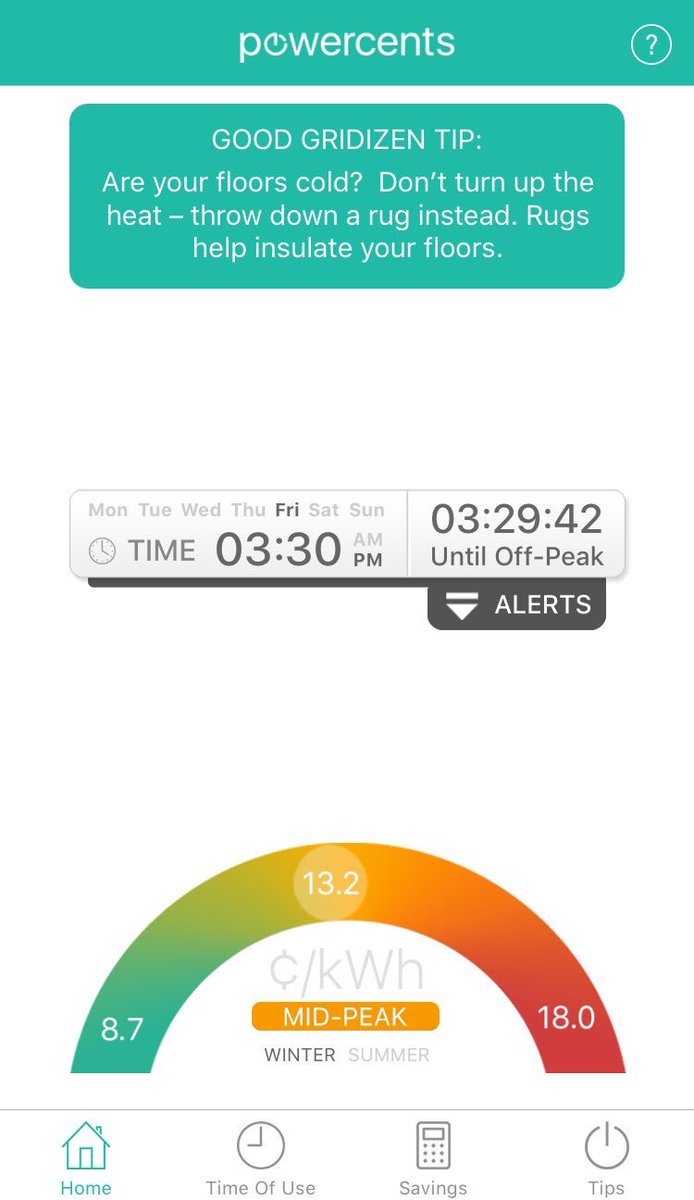 Energy_Insight's tweet photo. Powercents has been updated for iOS! It makes more sense than ever. Turn on alerts to avoid Peak use! #onpoli https://t.co/oc7ZlidRPG