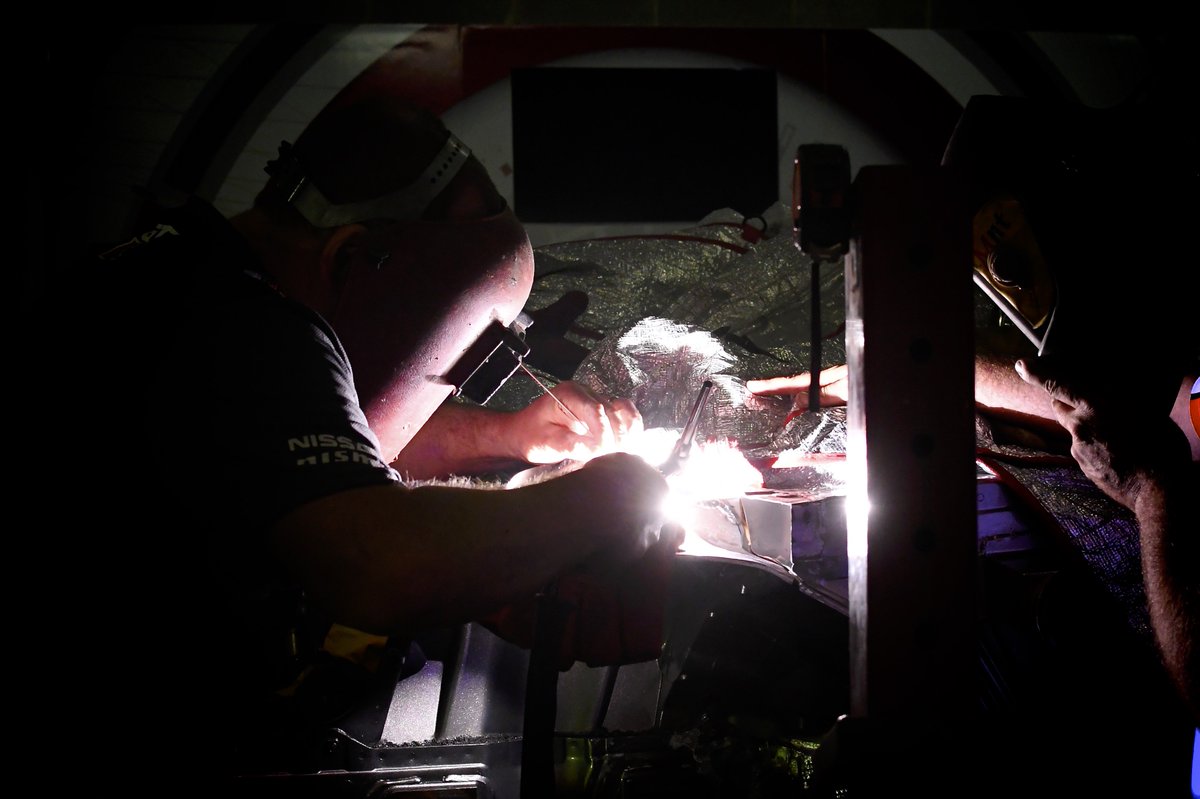 Amazing effort by the No.24 crew. After an all-nighter fixing the damage, we expect to have it back on track in this morning's 1st session