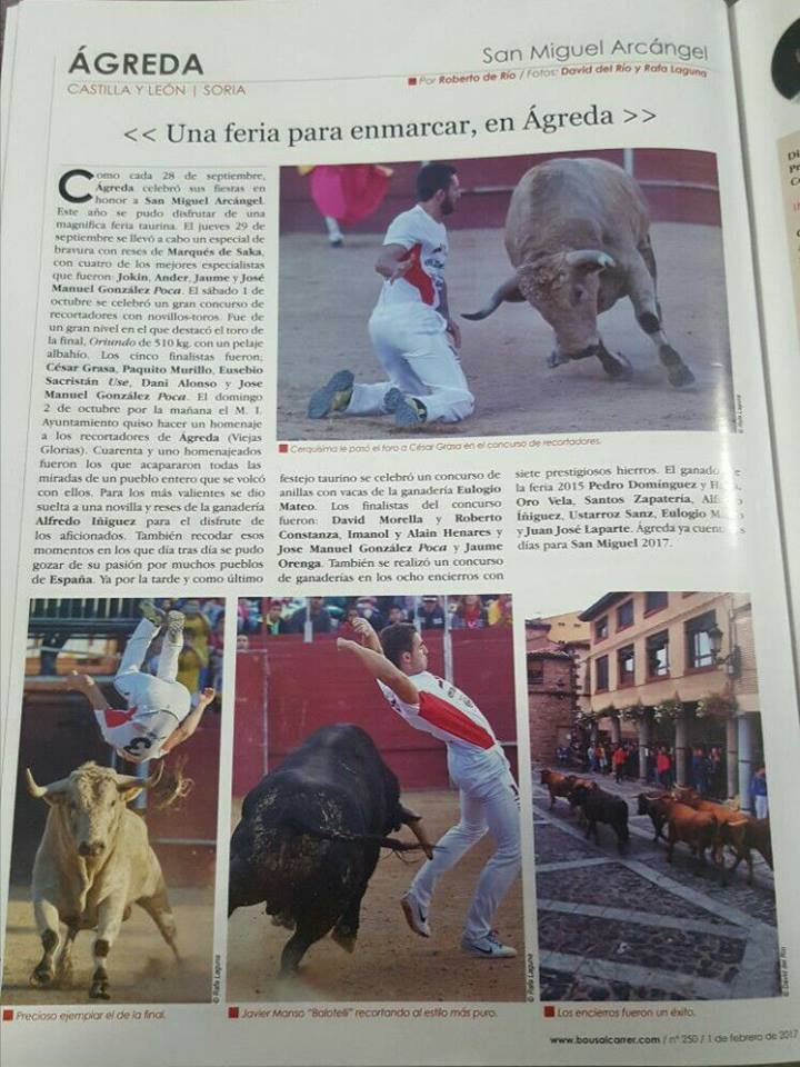 AytoDeAgreda's tweet photo. La revista Toros #BousAlCarrer se hace eco de las pasadas fiestas de San Miguel de Ágreda https://t.co/Mwz21hzOin