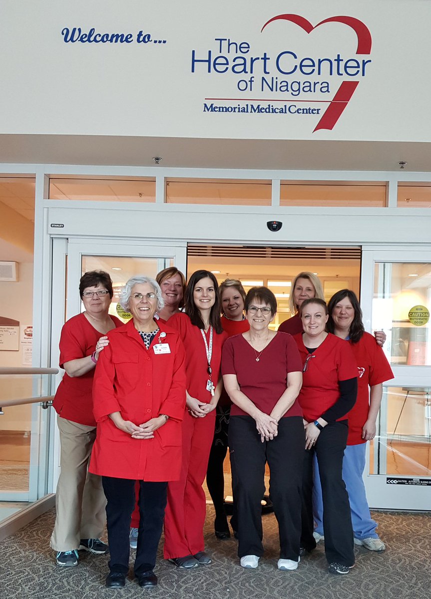 NFMemorial's tweet photo. Memorial and The Heart Center of Niagara were rocking red today for women's heart health. #GoRedForWomen #GoRedWearRed #NFMMC https://t.co/wOOIhIdcEM