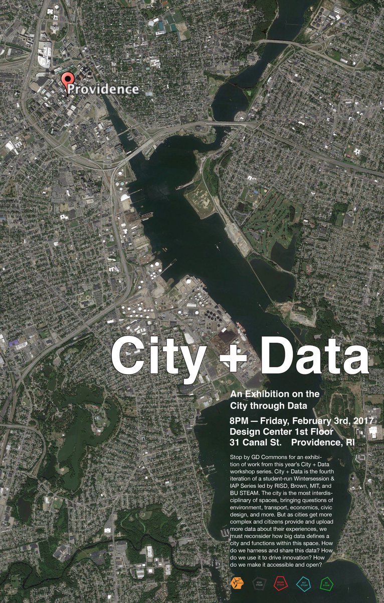 TONIGHT: For one night only, City + Data final exhibition opens at GD Commons (30 N. Main), 8pm - 10pm. <a href="/risdsteam/">risdSTEAM</a> #MITSTEAM #BUSTEAM