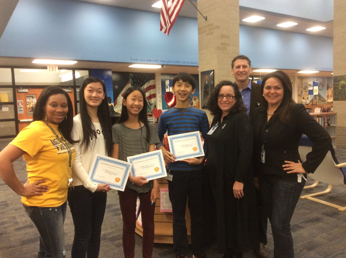JaySonnenburg's tweet photo. #DigCit Video contest winners from @mc_mcmeans @lynalidon @makeita_morgan @katyisd @LibraryAllison @c_sang18 #katyfocus https://t.co/OK1BBYSjMH