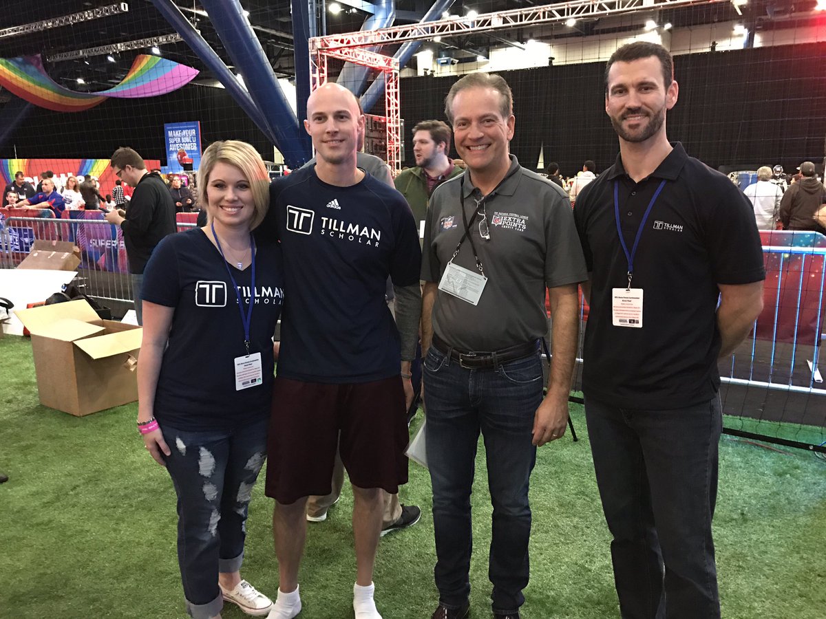 Thankful to <a href="/NFLExtraPoints/">NFL Extra Points</a> &amp; @BarclaycardUS CEO Curt Hess for your continued support of our #TillmanScholars