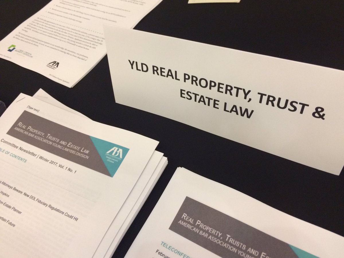 Come learn about the YLD RPTE Committee at #yldmidyear17 Committee Showcase! #abayld #NMYLD #realproperty #estateplanning