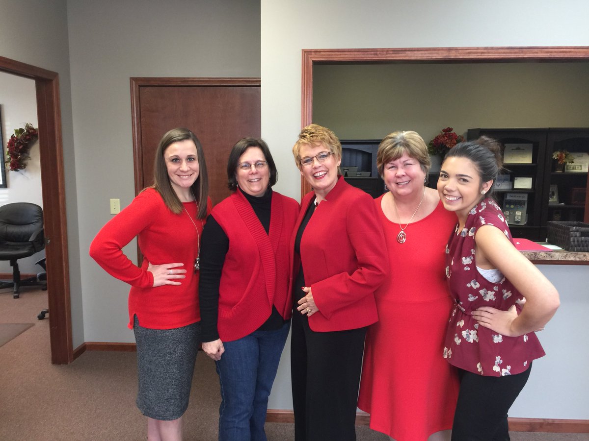 We loved seeing all the red in our office today #GoRedWearRed #GoRedTopeka