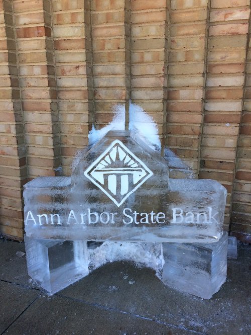a2statebank's tweet photo. The Michigan Ice Carving Team is hard at work preparing for the 13th Annual Ice Carving Extravaganza. Come downtown to see the amazing work! https://t.co/ePOErs86dW