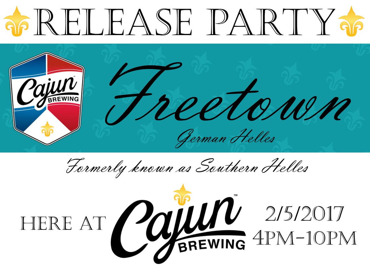 Freetown is our newest beer! Formerly Southern Helles, we've renamed this fantastic lager after the historic neighborhood in Lafayette, La.