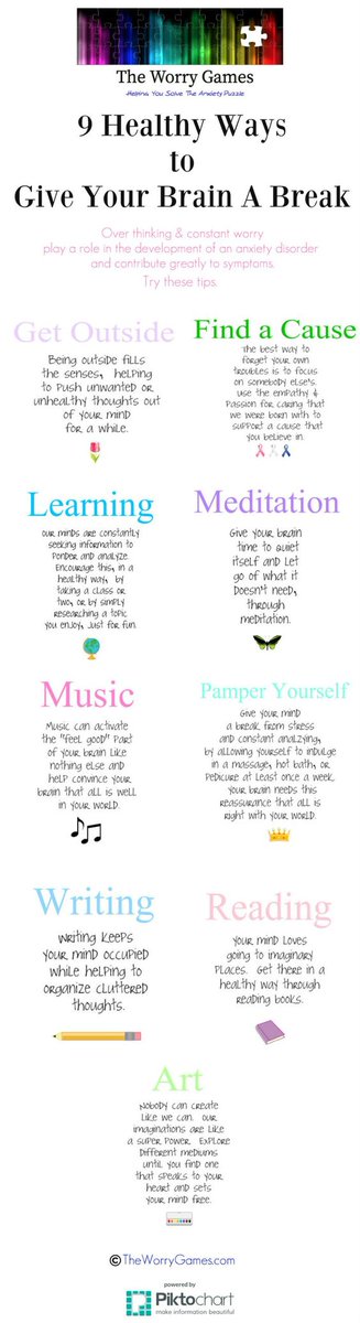 9 Healthy ways to give your brain a break: