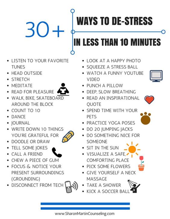 Save this! 30 ways to de-stress in less than 10 minutes