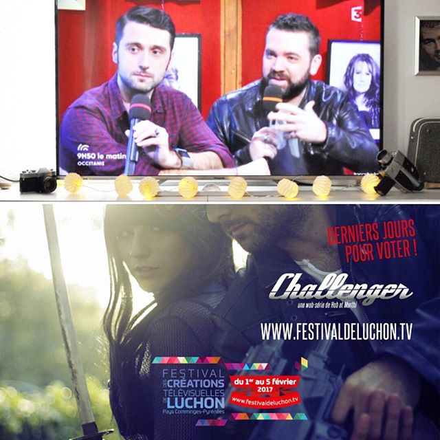 Johadvl's tweet photo. My crush : "CHALLENGER" ! Une #webserie #française de 2 gars hypers cools  : @thibaultmarthi &amp; Thomas @Hob360 ! @challenger_fra #culturegeek https://t.co/dZHKk68I7Z
