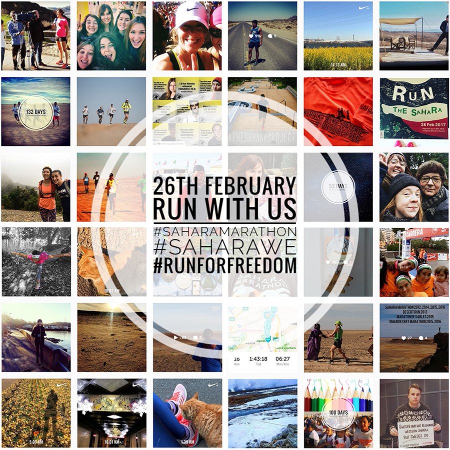 26th February, Run with us.Any distance,anywhere.Take a photo, share with #saharamarathon #saharawe #runforfreedom
saharamarathon.org/2017/02/03/26t…