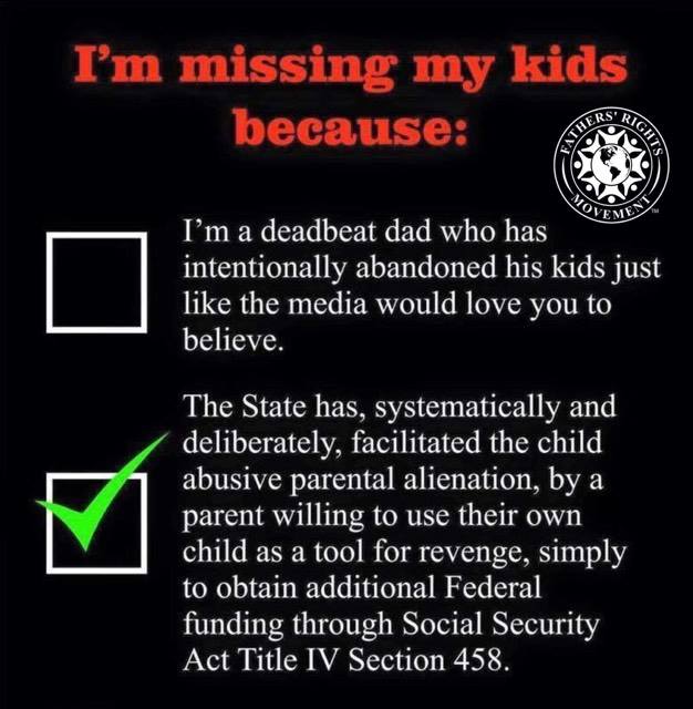 texastfrm's tweet photo. When the state classifies fathers as visitors just for their own profit #fathersrights #equalparenting #HB453 #fathersnotvisitors https://t.co/mLpu7NQr93