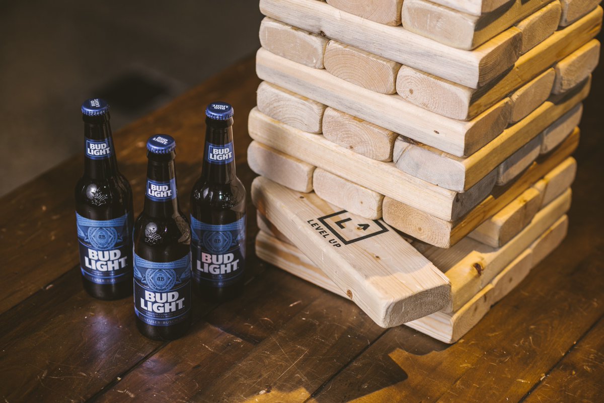 leveluplasvegas's tweet photo. Stop by #LEVELUPLV at the @MGMGrand and play a game of Jenga. Join us on Sunday for #TheBigGame! Reservations: https://t.co/IPOQNMJZFk https://t.co/xyKOqRUALQ
