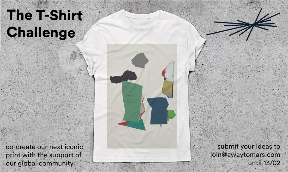 #cocreation Last week to submit your designs for #AWAYTOMARS t-shirt collection.

More info here: shop.awaytomars.com/pages/the-t-sh…