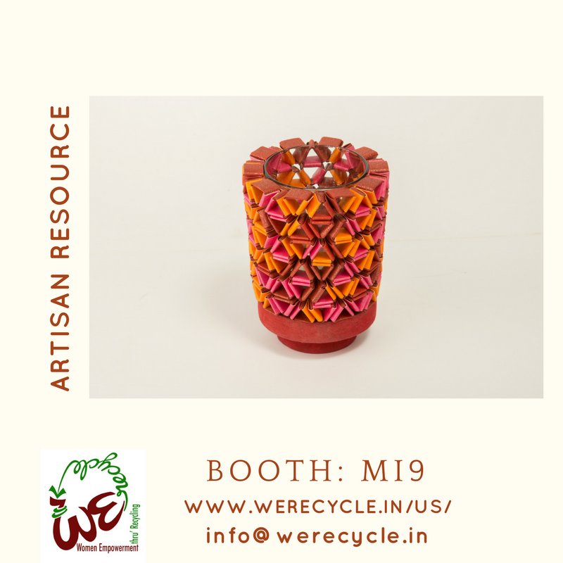 werecycle_india's tweet photo. tealight #candle holder from waste paper strips #nynow #nynow2017 #handmade #werecycle @nynowmarket  NY NOW  #recycle #gift #artisanresource https://t.co/wPdyWMPsyT