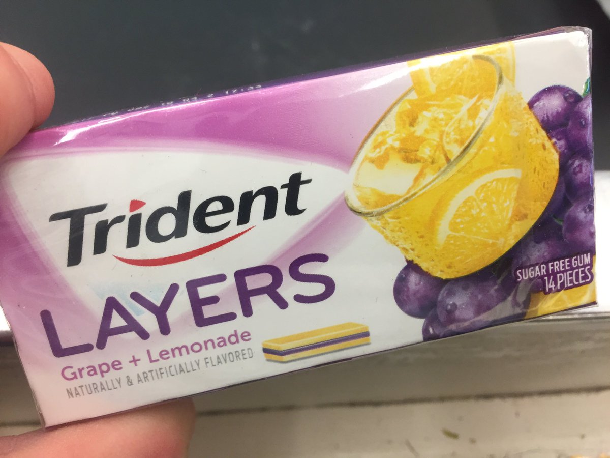 ZachStone5's tweet photo. Never before has gum described me more perfectly. @tridentgum #grapelemonade #gum #itsthelittlethings https://t.co/RXmw02pLdL