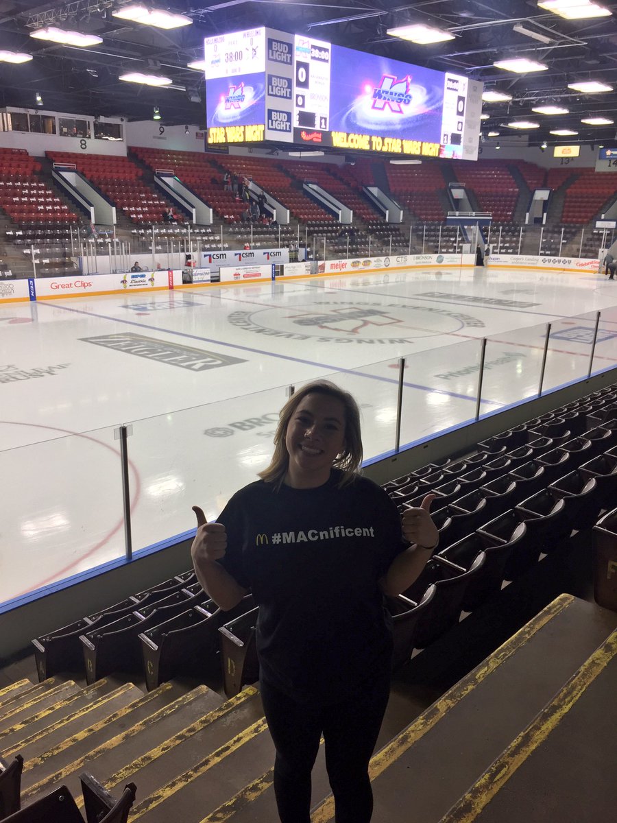 tashpoint_0h's tweet photo. It's about to be #MACnificent at the @KalamazooWings game! Come visit the #Michteam on the concourse for some swaggg https://t.co/VmxXrZ0YKp