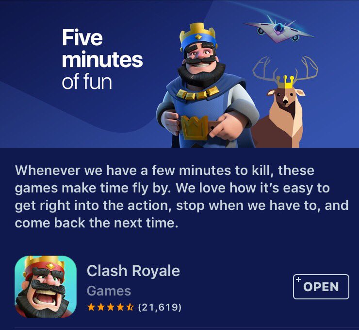 TJroyale's tweet photo. Lmao, good joke @ClashRoyale @AppStoreGames #RT https://t.co/IfkrU9jrLu