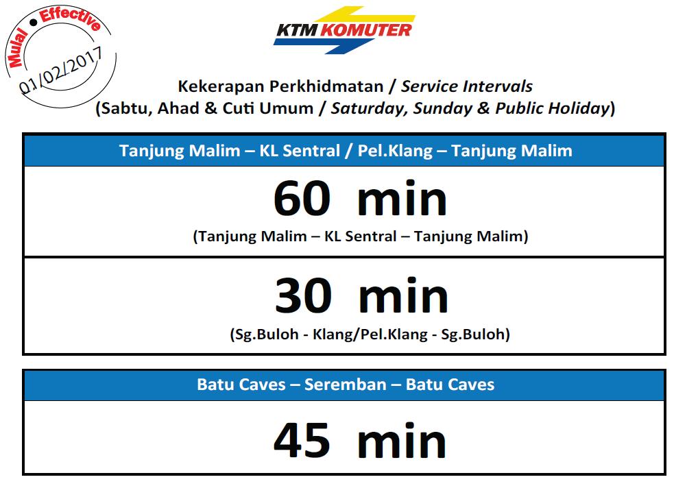 ktm_berhad's tweet photo. @yuurapy Train interval during weekend is 60mins. Sorry for the inconvenience cause. https://t.co/CLsKxm0P31