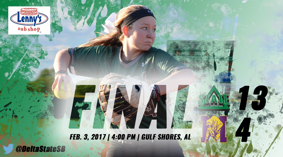 DeltaStateSB's tweet photo. RT the "W"! Delta State bounces back to defeat Miles College 13-4 in five innings! #NeverQuit https://t.co/RKl9Or2JxO