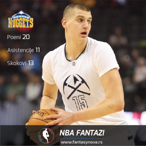 FantasyNov4's tweet photo. Prvi Triple Double u karijeri NIkole Jokića! https://t.co/0nGSJiuS5a
