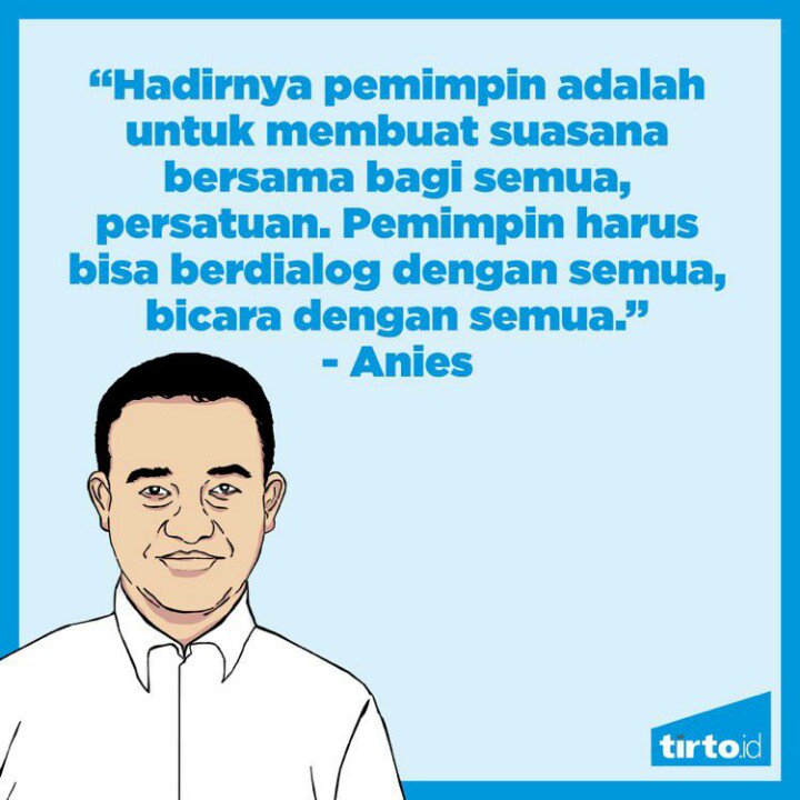 Simponi10's tweet photo. Ke 11: Pemimpin kota yg penuh keragaman kyk Jakarta, harus pemimpin yg mampu berdialog dgn semua golongan. #NyokCoblosAniesSandi https://t.co/RThWV7KNKB