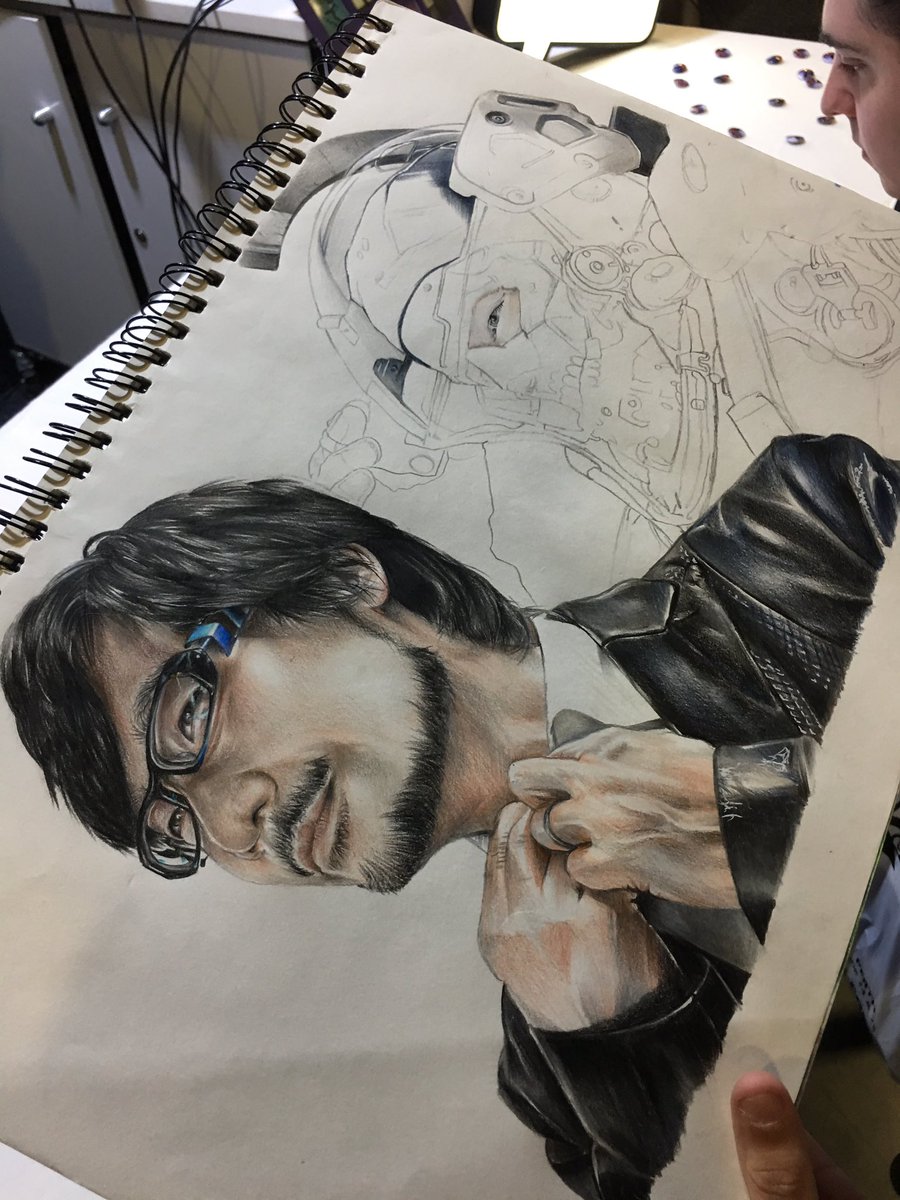 Amazing artist stopped by the #framed2 booth today @RTXSydney. Showed me this illustration of <a href="/Kojima_Hideo/">小島秀夫</a>! instagram.com/Wallyamin