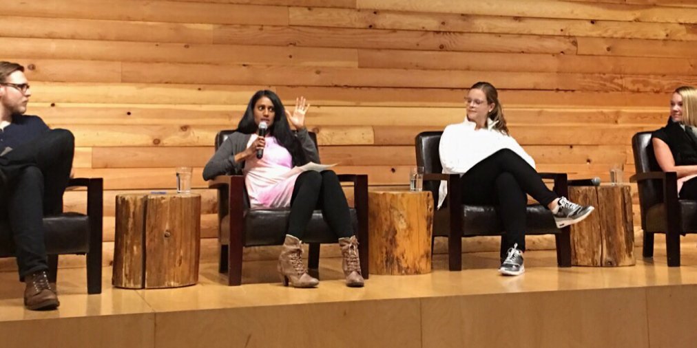 HootsuiteLife's tweet photo. “Focus on results, support the team around you, and stand up for what’s important to you.” - @JemiSchwing #careerpathsroundtable https://t.co/2pryyMZM04