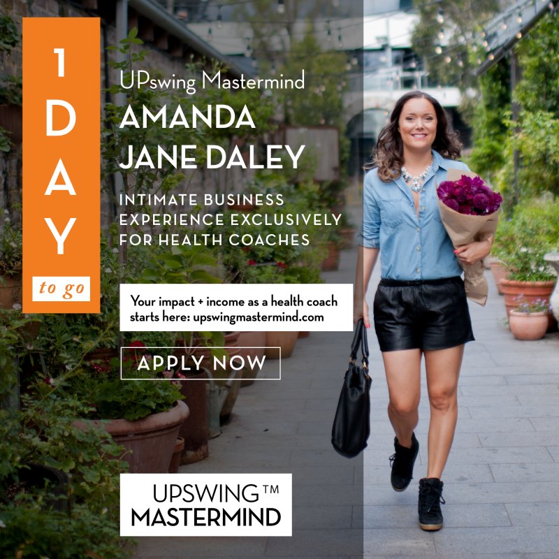 amandajanedaley's tweet photo. Health Coaches, don't miss out! This is the only time I'll be running the Mastermind in 2017. Find out more &amp; apply https://t.co/YyMf6kxc7t https://t.co/Oda7m1quED