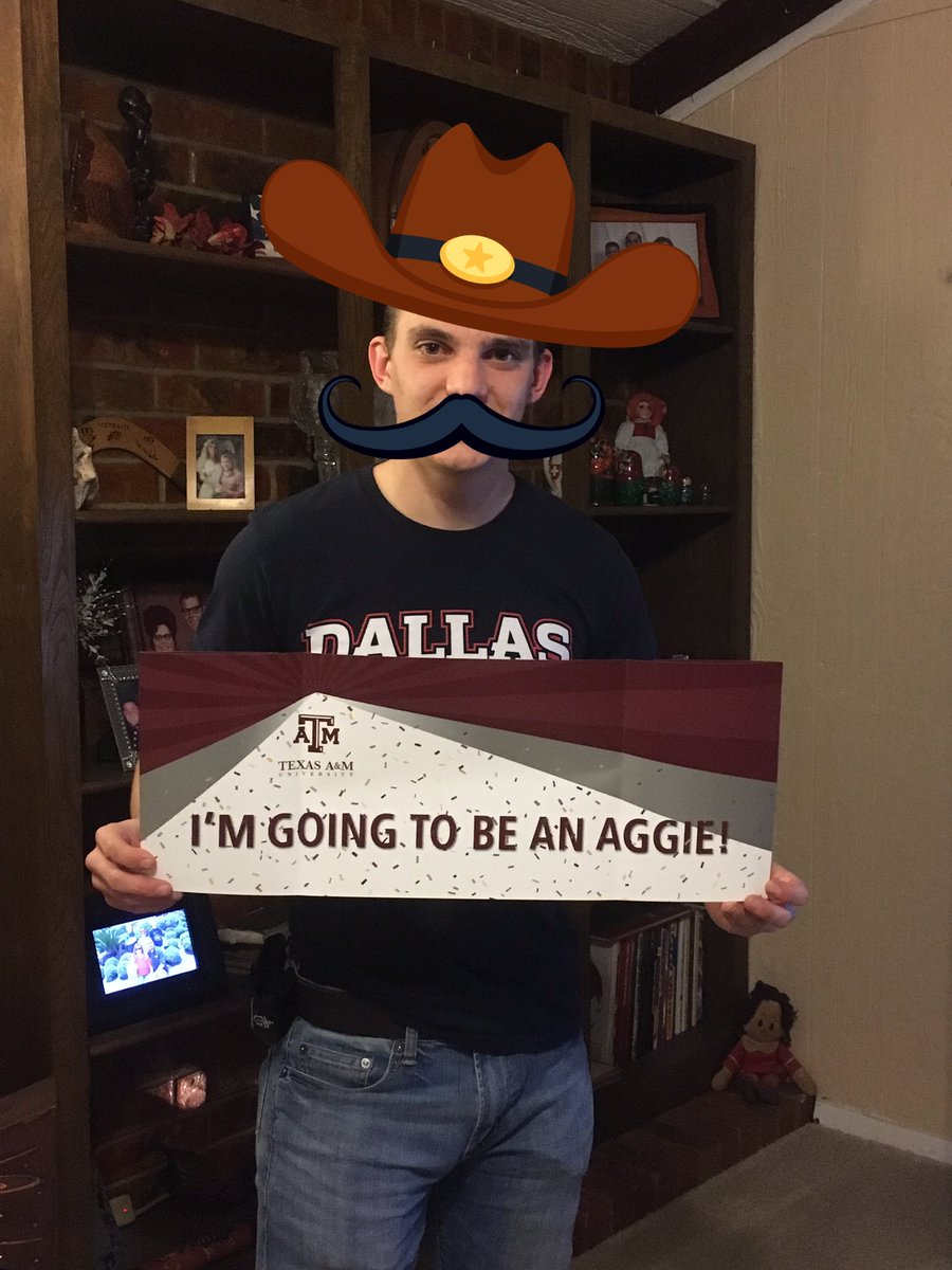 raybrowning's tweet photo. Well, it's official!  Nathan's headin' to A&amp;M! https://t.co/aq2CHnxCGB