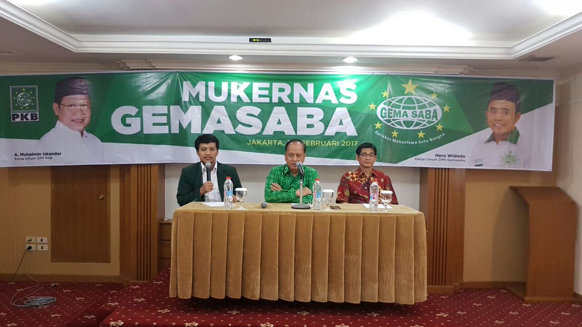 brin_indonesia's tweet photo. #Menristekdikti M. Nasir menjadi Narasumber Rakornas Dewan Pimpinan Nasional Gerakan Mahasiswa Satu Bangsa, di Graha Gus Dur, Jakarta (4/2). https://t.co/U7TmDZUb98