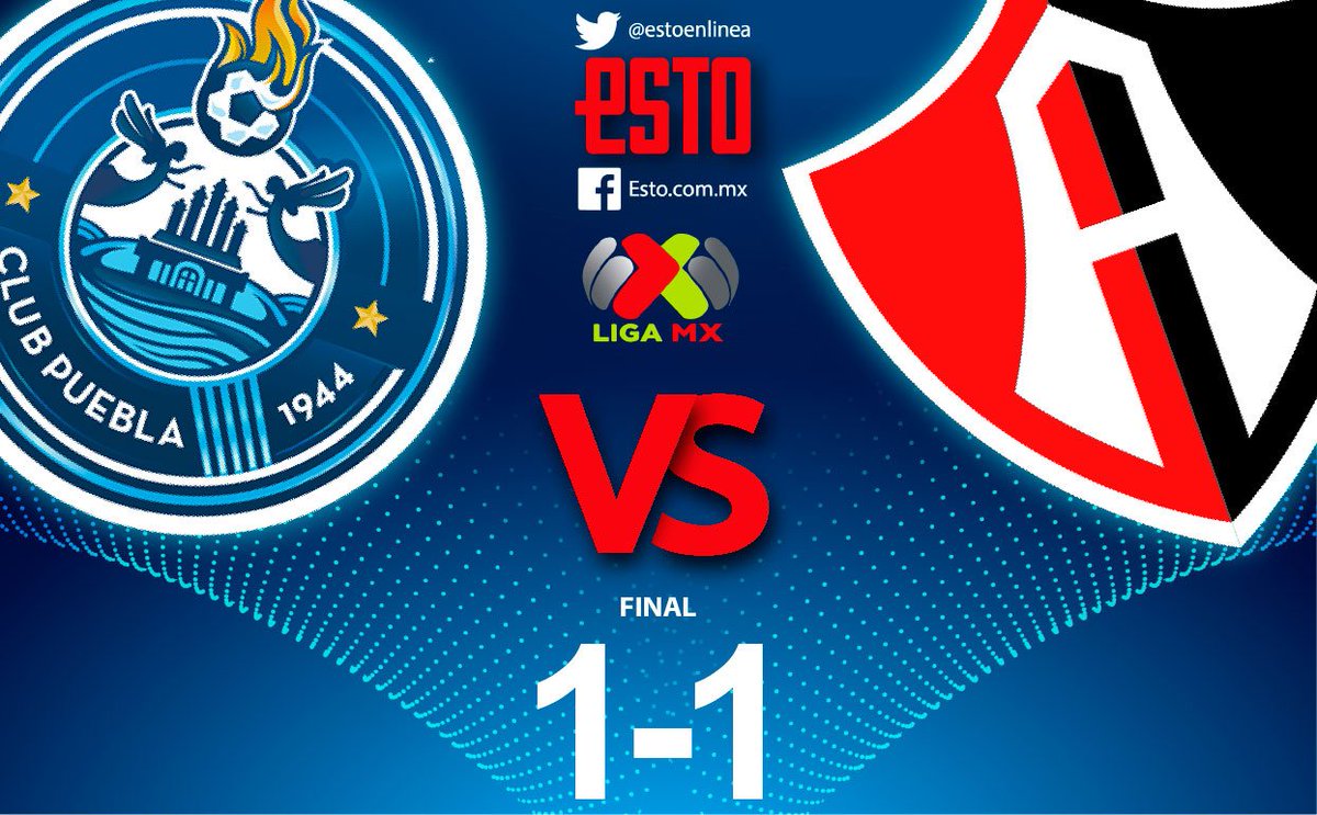 estoenlinea's tweet photo. #PUEvsATS:  ¡Termina el partido! Cardozo se queda cerca de su primer triunfo con Puebla. 

@ClubPueblaMX 1-1 @atlasfc 

#LigaMX https://t.co/4dl9Dza5Np
