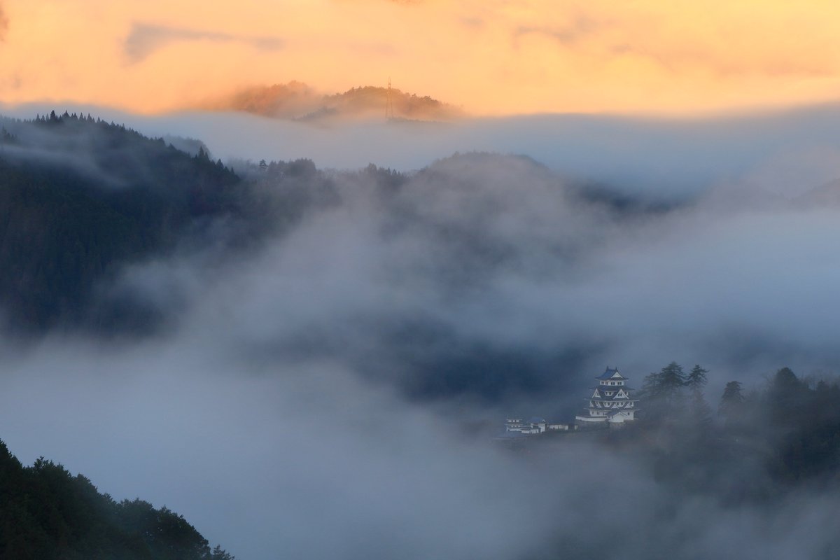 わたけん 16 1 9 郡上八幡城 天空の城 岐阜 郡上 郡上八幡城 雲海 朝焼け わたけん 16 1 9 郡上八幡城 天空の城 岐阜 郡上 郡上八幡城 雲海 朝焼け