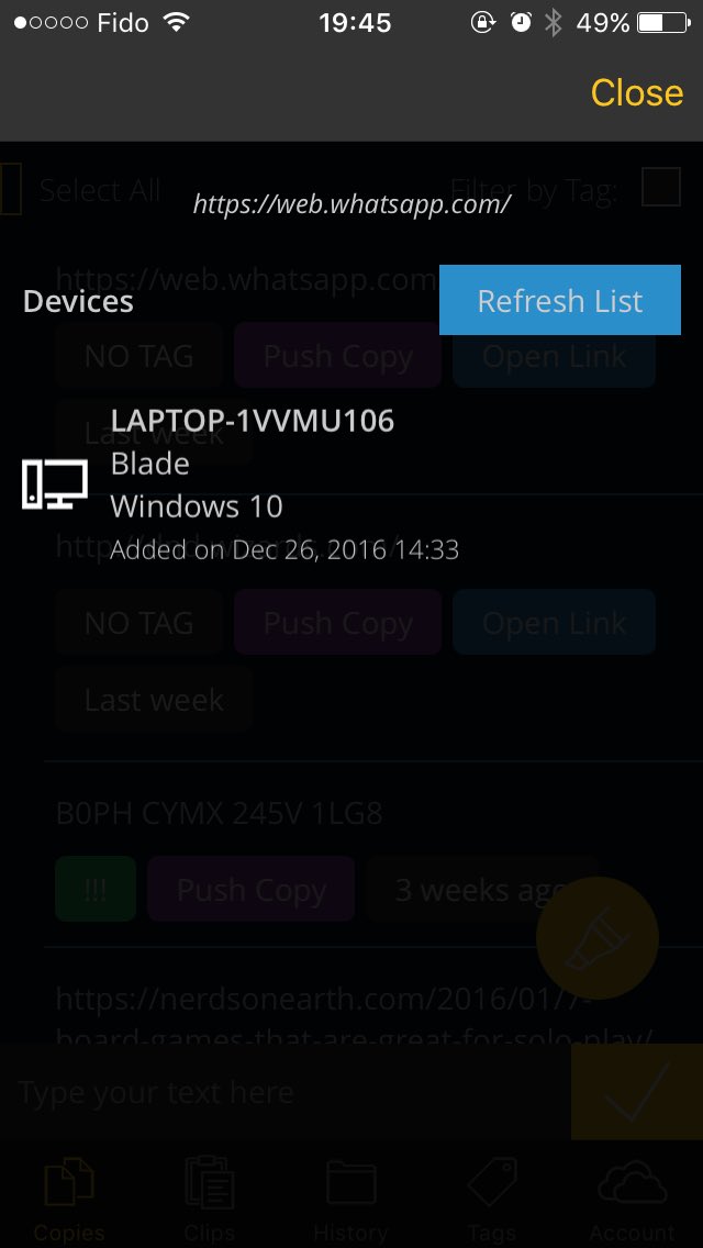 copyspaceapp's tweet image. DKY! P is for Purple, and also for Push! Send copies to other devices with the Push of a button!
