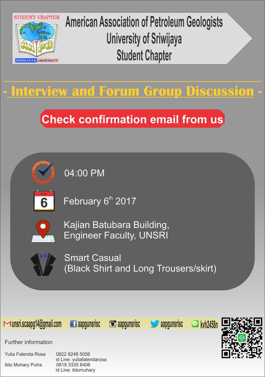 aapgunsrisc's tweet photo. [Interview and FGD]

One step closer to be part of us.
Check email confirmation from us. https://t.co/qqqwO3MDoY