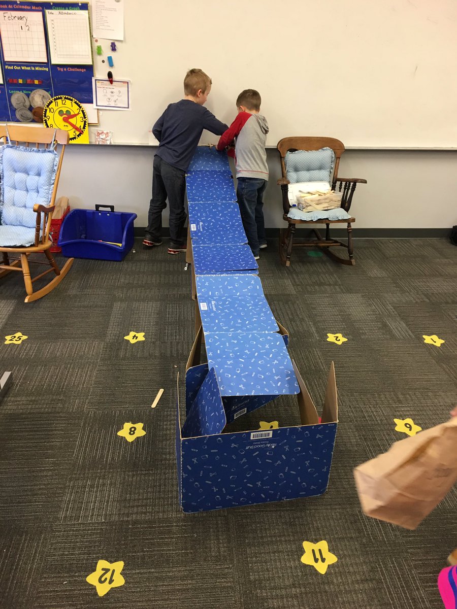 missgracerose's tweet photo. my kiddos are so creative! they have a blast making car ramps during indoor recess ❄️❄️❄️ https://t.co/m137kXWAxk