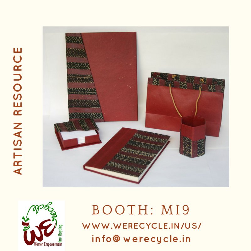 werecycle_india's tweet photo. Coordinated Stationery range #handmadepaper #nynow #nynow2017 #handmade #werecycle @nynowmarket NY NOW  #recycle #womenempowerment #gifts https://t.co/Z0GYwwzYF2