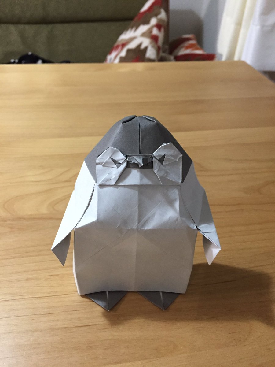 折り紙職人 赤ちゃんペンギン Yoo Tae Yong さんの作品 25 折り紙使用 折紙探偵団マガジンvol 161 より 折り易かった 可愛い 折り紙作品