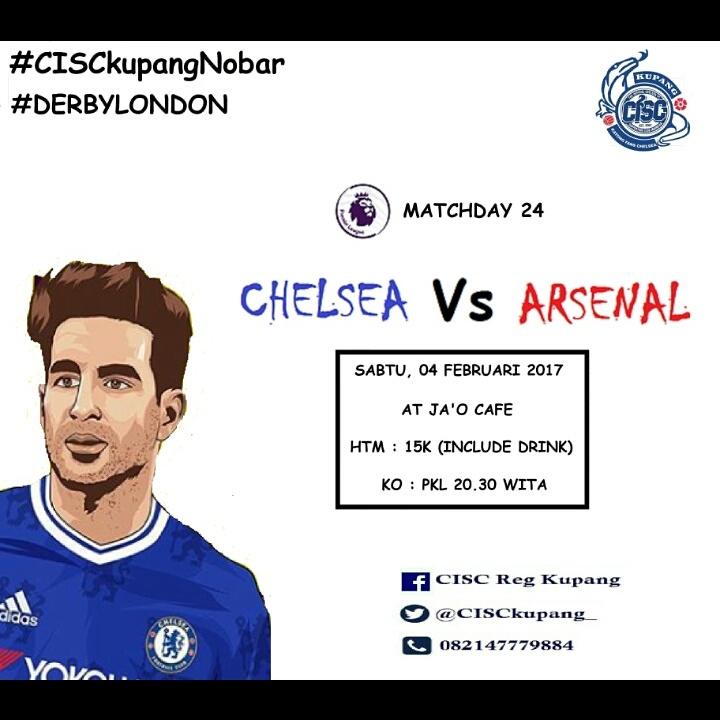 #CISCkupangNobar Derby London Vs <a href="/Arsenal/">Arsenal</a> | More info at pict @ChelseaIndo <a href="/Info_Kupang/">Info Kupang NTT</a> #KTBFFH