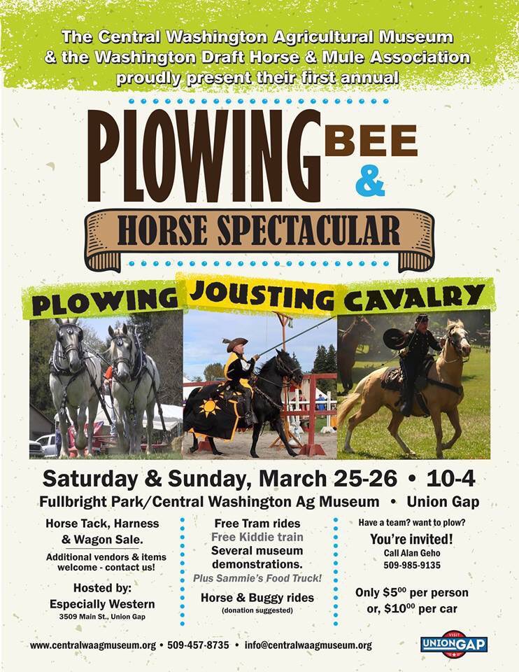 AlanGeho's tweet photo. Get ready for Plowing Bee Horse Spectacular 2017 its coming March 25 26 Central Washington Ag Museum    Union Gap WA https://t.co/vvsK1jWIlZ