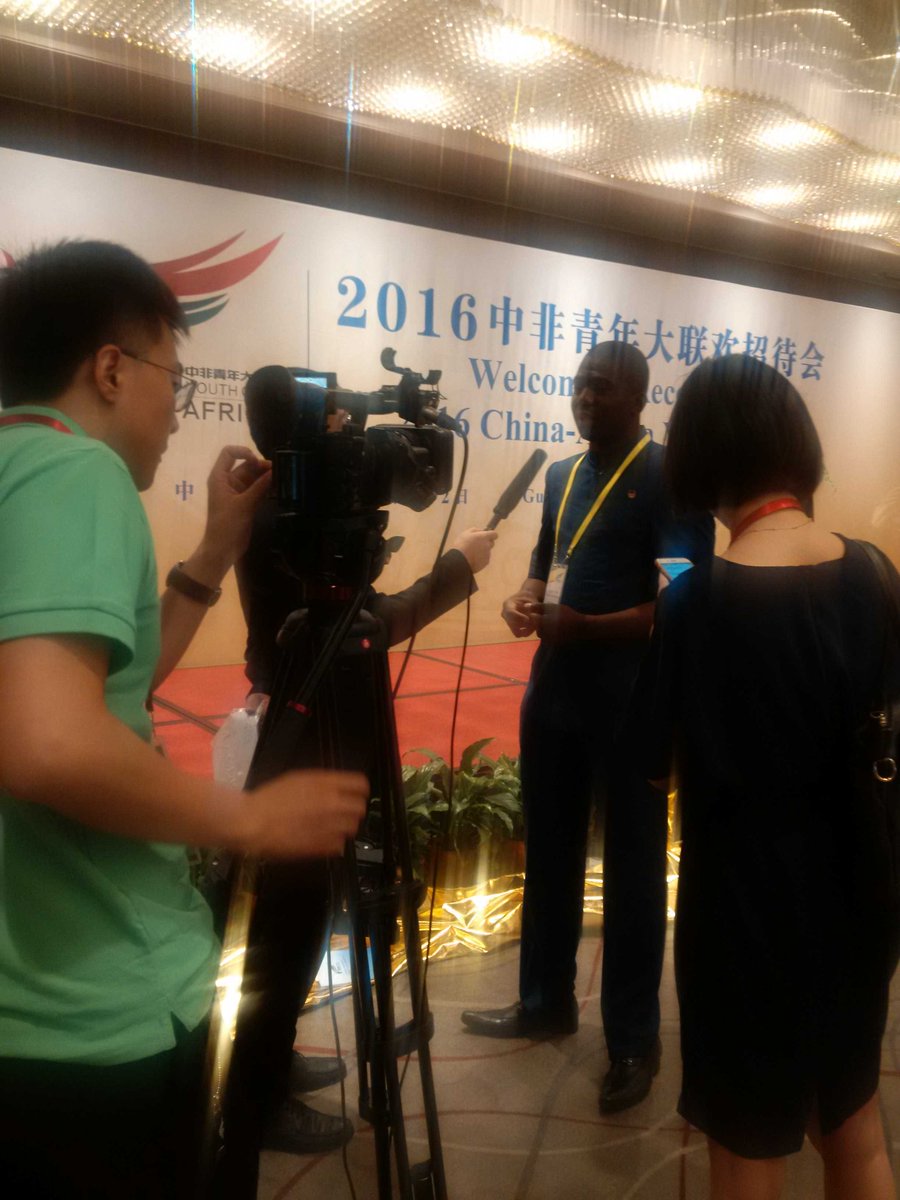 Addressing Media on China Africa Youth Forum.
