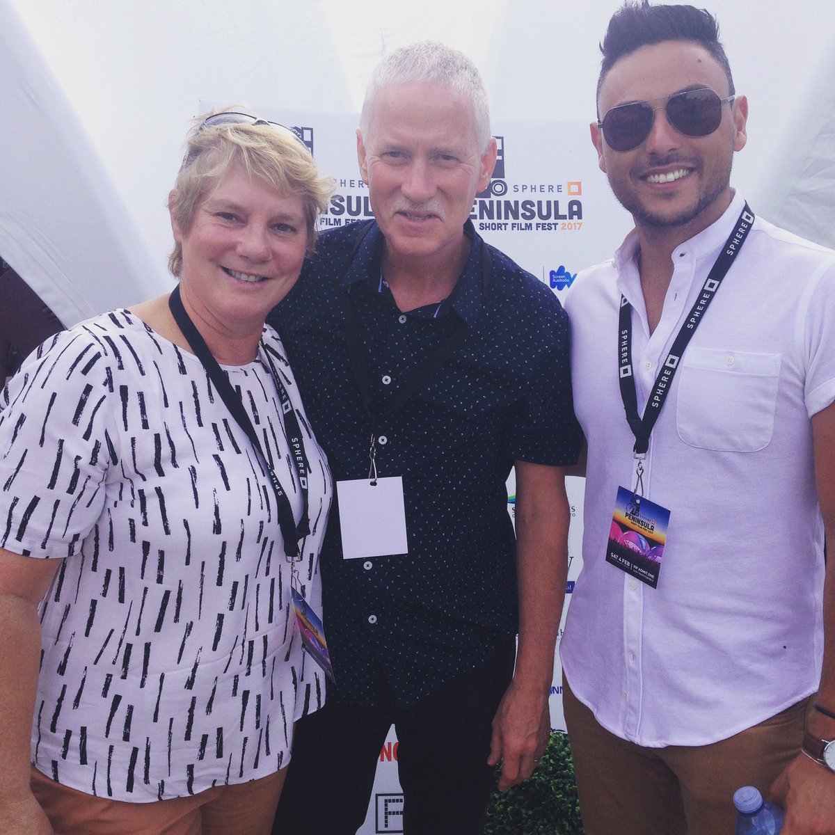 TheSphereAgency's tweet photo. Coming to you live from the #vip tent at the @PenShortFilm here we are with our friends from @victoryblinds #festival https://t.co/wBmiOlchXM