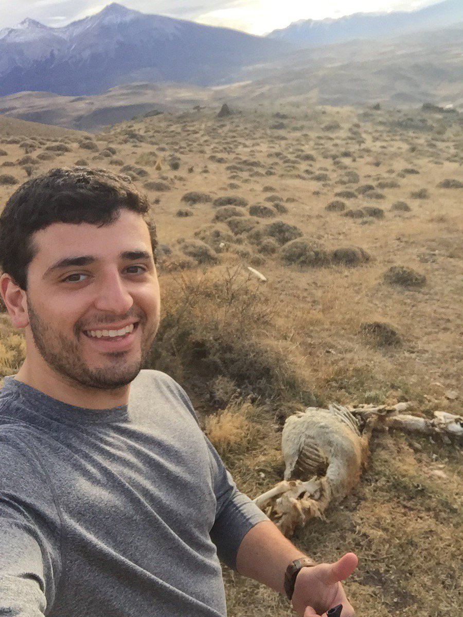 WolverineSci's tweet photo. Here's an #actuallivingscientist doing worthwhile stuff like tracking pumas in Southern Patagonia. #sideproject #threedayfieldbeard #gradbod https://t.co/gqs3hojmiI