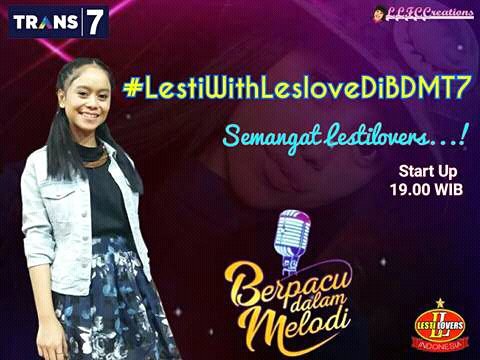 Hastag nanti malam mulai jam 7 serentak kita pakai 
#LestiWithLesloveDiBDMT7
Mention <a href="/Lesti_Jenong_DA/">Lestykejora</a>